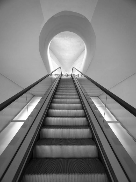 futuristic escalator